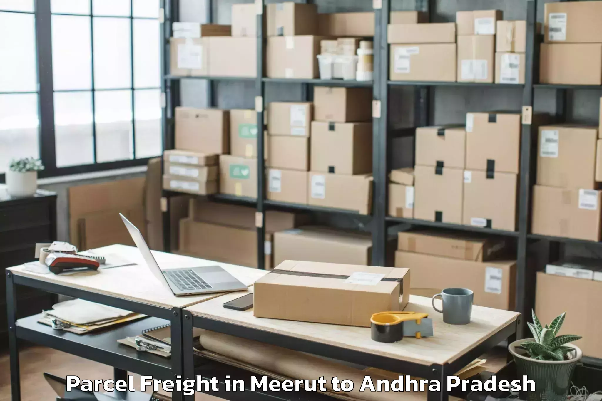 Affordable Meerut to Jarugumalli Parcel Freight